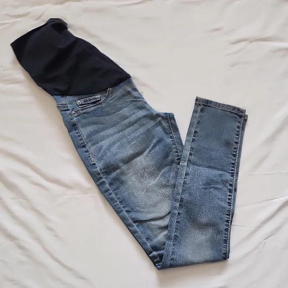 Signature by Levi Strauss Women's Maternity Blue Skinny Jeans - Picture 8 of 8